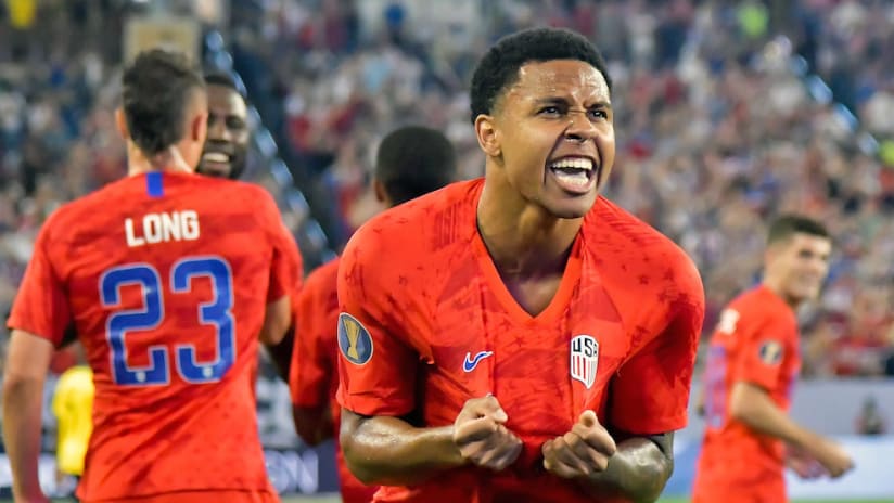 Weston McKennie goal celebration vs. Jamaica - 2019 Gold Cup