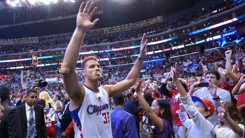 NBA star Blake Griffin, who also has some soccer skills