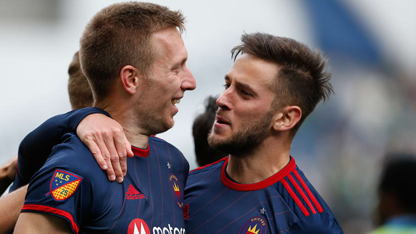 Robert Beric - Chicago Fire FC - goal celebration