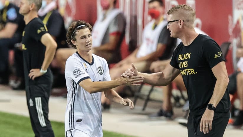 Brenden Aaronson and Jim Curtin - Philadelphia Union