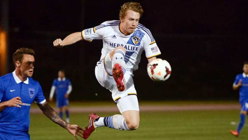 LA Galaxy II's Jack McBean in action against Orange County