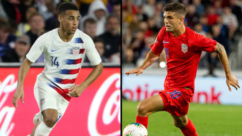 Split Image: Tyler Adams - Christian Pulisic - US national team