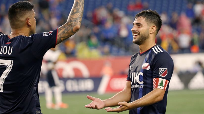 Carles Gil, Gustavo Bou - New England Revolution - Celebrate