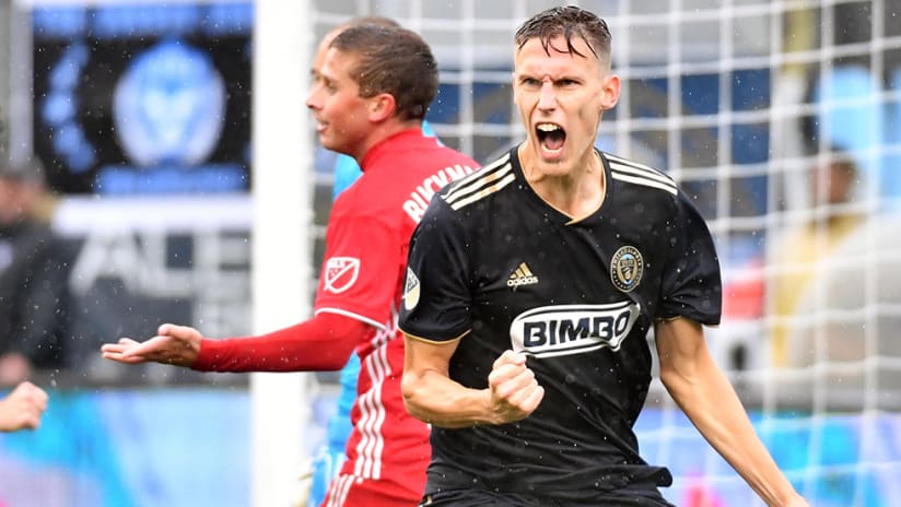 Jack Elliott - Philadelphia Union - celebrates