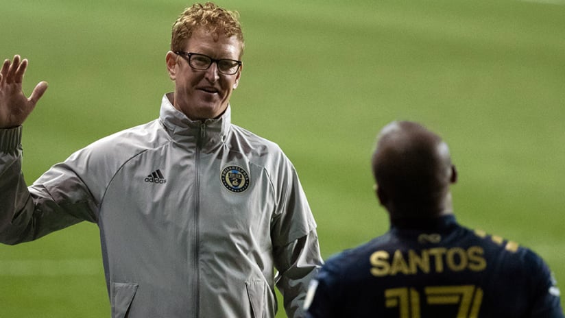 Jim Curtin - Philadelphia Union - high five