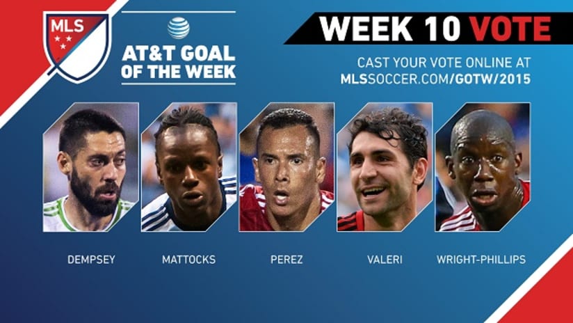 AT&T MLS Goal of the Week update: Trio of Cascadia rivals in a dead heat for weekly honors