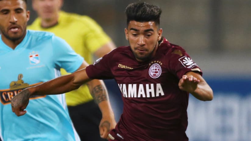 Marcelino Moreno - Lanus - Atlanta United target - in action in the 2018 Copa Sudamericana