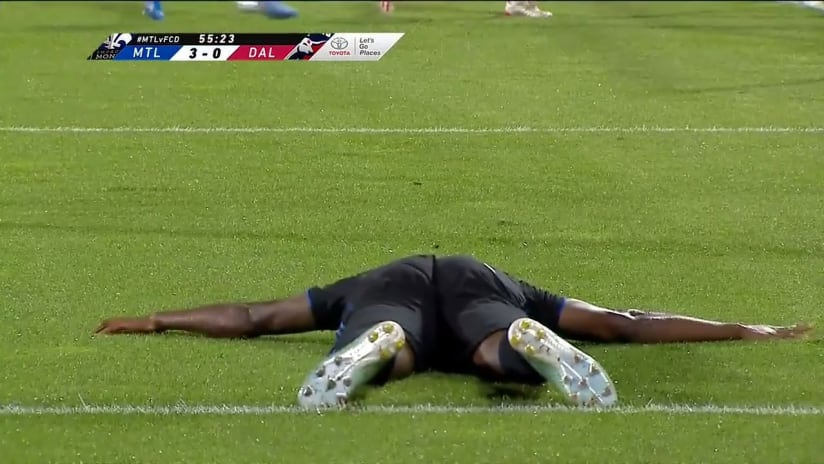 GOAL: Orji Okwonkwo pokes ball into the back of the net