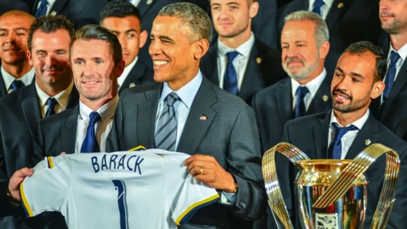 LA Galaxy visit White House to celebrate 2014 MLS Cup championship