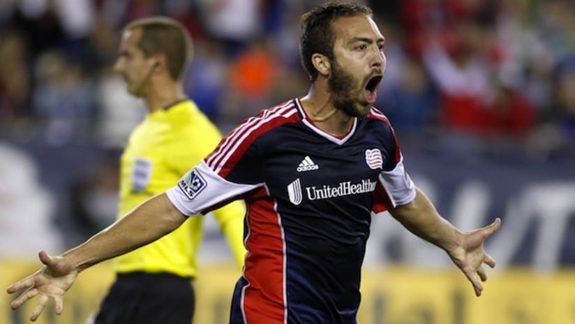 A.J. Soares celebrates his goal vs. Columbus