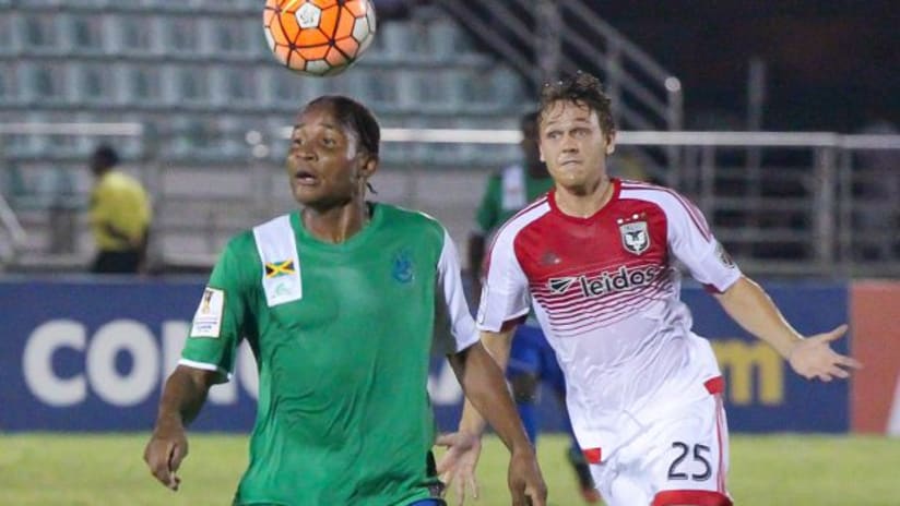 DC United's Jared Jeffry vs. Montego Bay United in CCL action