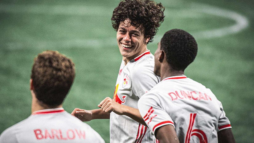 Caden Clark goal celebration - New York Red Bulls - October 10, 2020