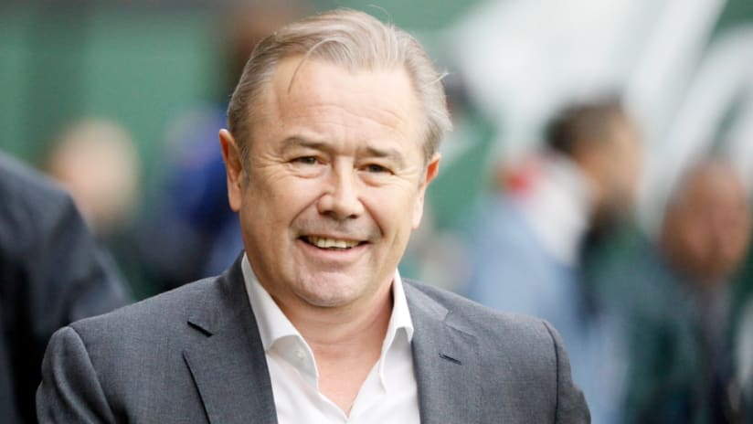 Adrian Heath - mischievous grin - 2020 MLS opener