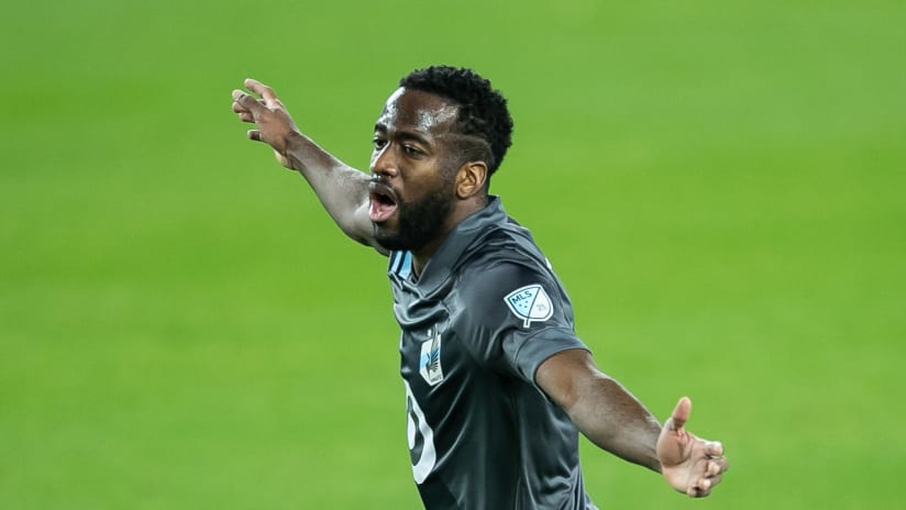 Kevin Molino celebrating - Minnesota United - November 8, 2020