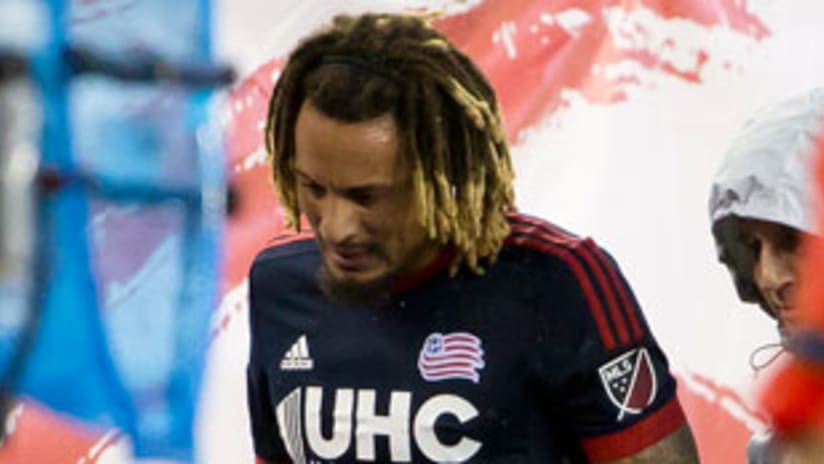 New England Revolution midfielder Jermaine Jones is helped off the field