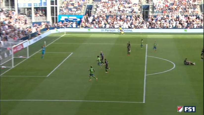 SAVE: Tim Melia touches over Harry Shipp's top-of-box effort