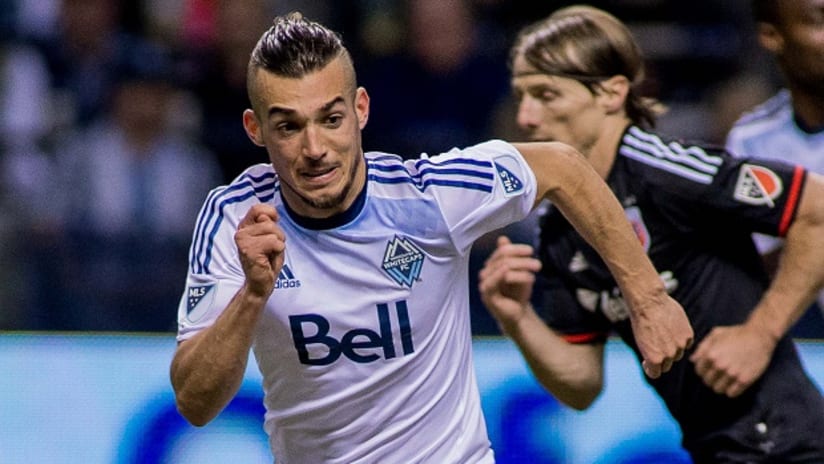 Vancouver Whitecaps midfielder Russell Teibert in action