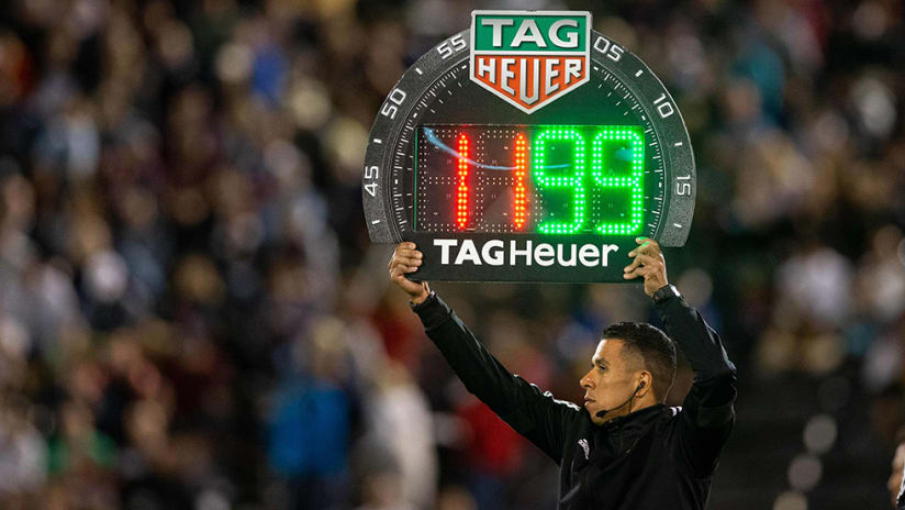 MLS - referee - substitute board