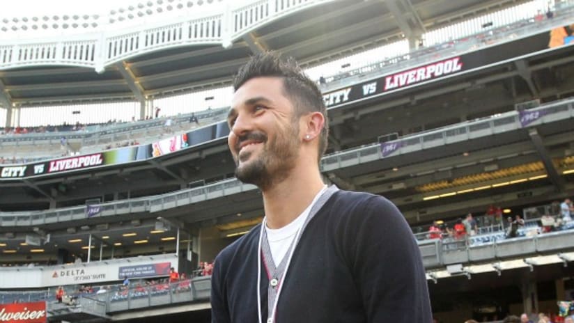 David Villa takes in friendly at Yankee Stadium, future home of New York City FC