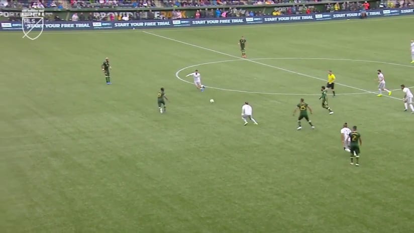 Paul Arriola Shot on Target vs. Portland Timbers