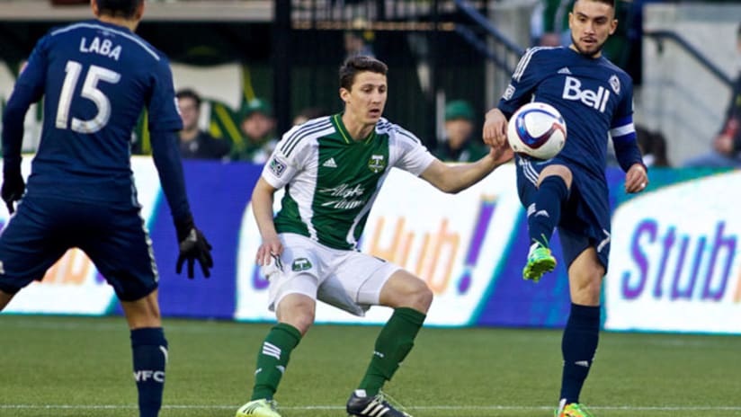 Ben Zemanski in action vs. Vancouver Whitecaps (February 2015)