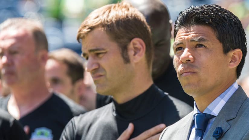 Seattle Sounders assistant coach Gonzalo Pineda