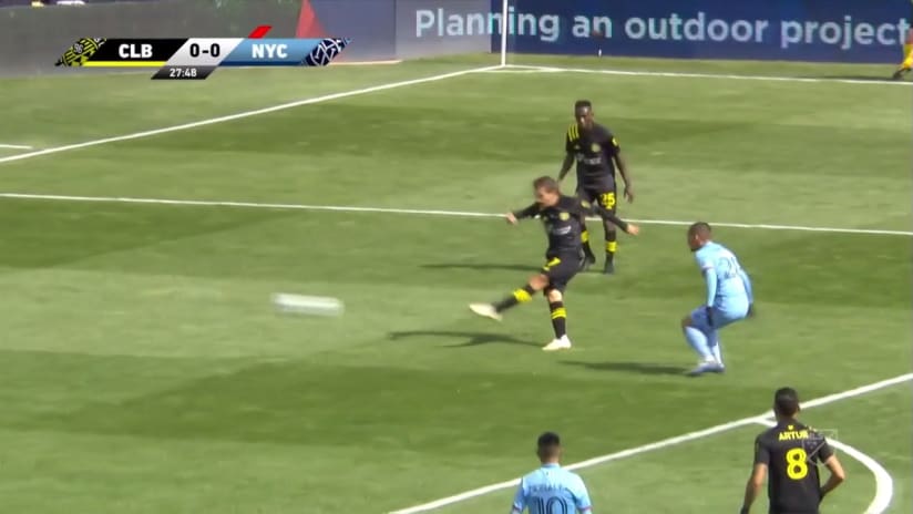 SHOT: Pedro Santos rises one just over the bar