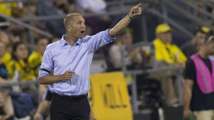 Columbus Crew head coach Gregg Berhalter shouts instructions vs. Toronto FC