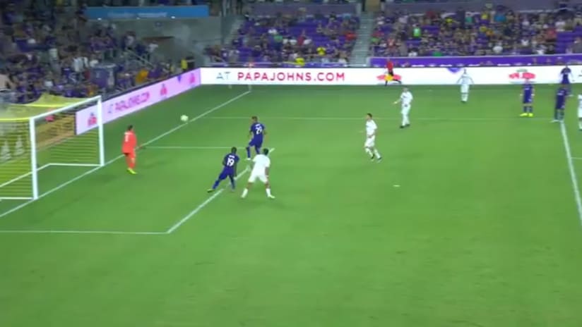 POST: Santiago Patino pings one off the post