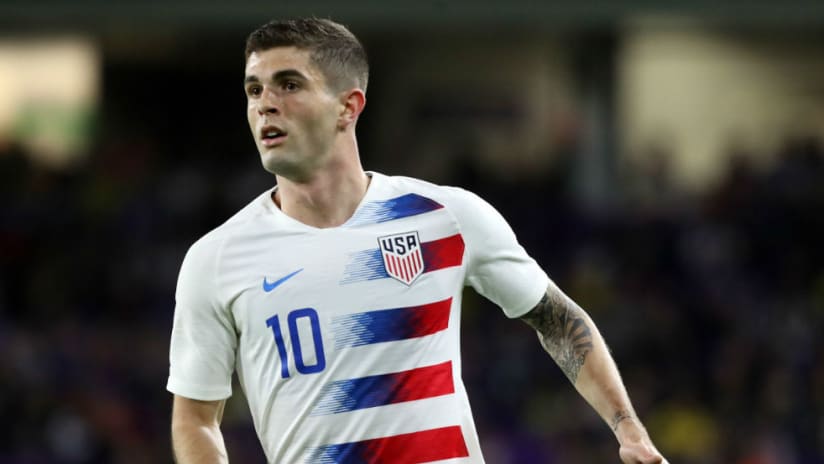 Christian Pulisic - solo shot - white jersey