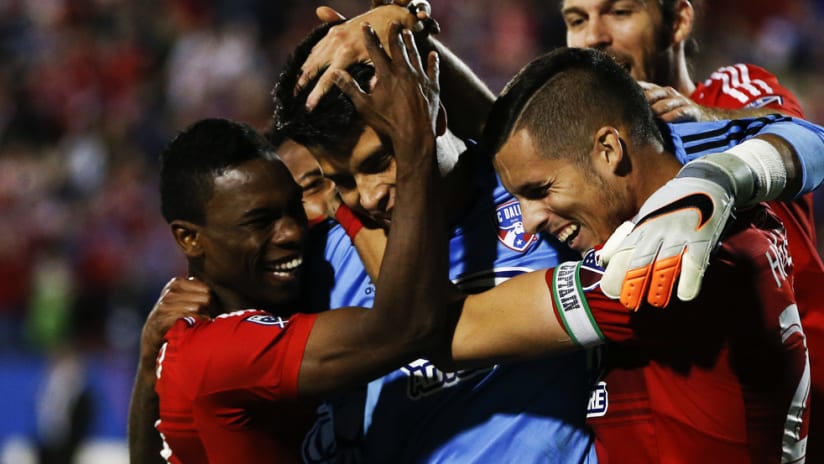 Jesse Gonzalez - FC Dallas celebration - November 8, 2015