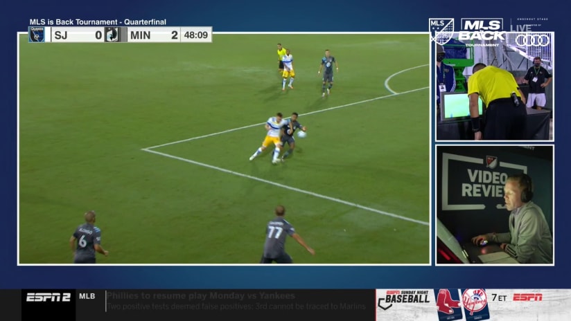 VIDEO REVIEW: Handball - 48th minute