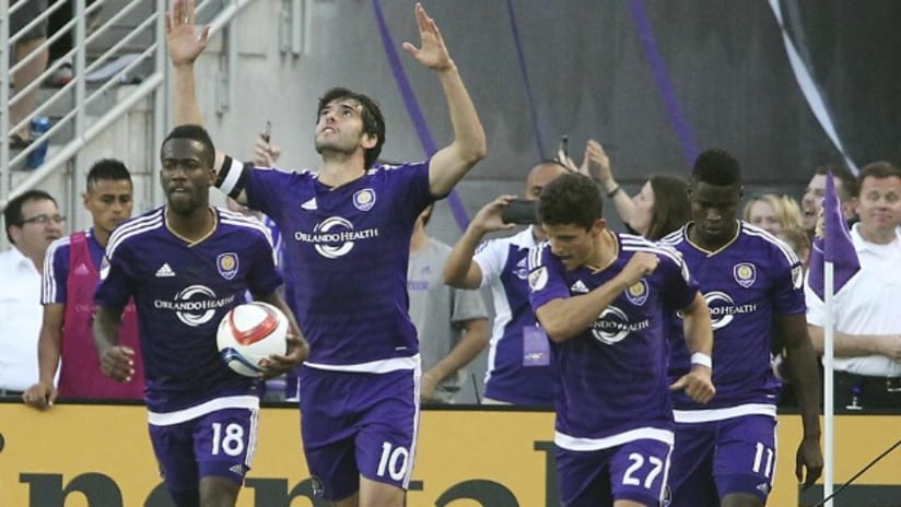 Kaka and Orlando City SC celebrate draw vs. New York City FC