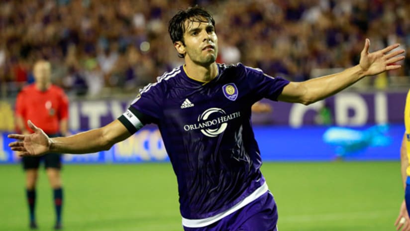 Kaka with arms wide open