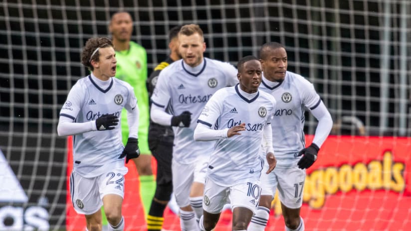 Philadelphia Union goal celebration at Columbus