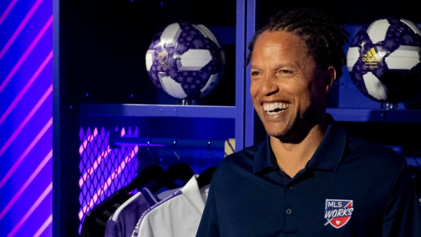 Cobi Jones - MLS works - smiling