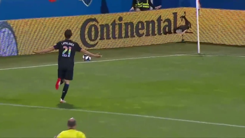 GOAL: Lassi Lappalainen earns a first-half brace