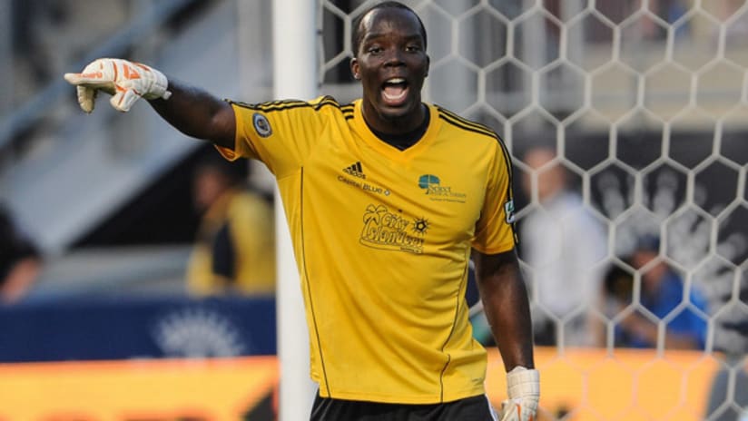 Goalkeeper Brian Sylvestre with the Harrisburg City Islanders