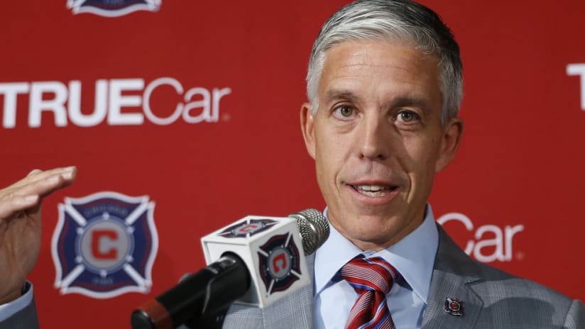 Chicago Fire GM Nelson Rodriguez speaks at Toyota Park