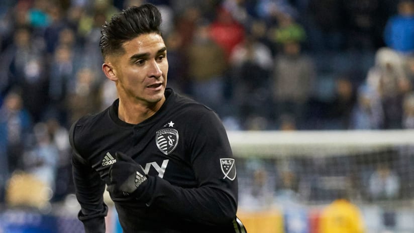 Felipe Gutierrez - Sporting KC - closeup in black