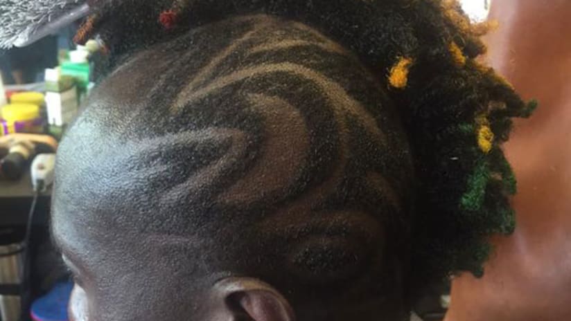 Dom Oduro's hair, Aug 2015