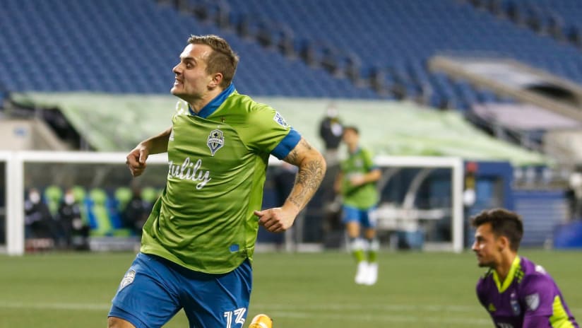 Jordan Morris - Seattle Sounders - Celebrating goal