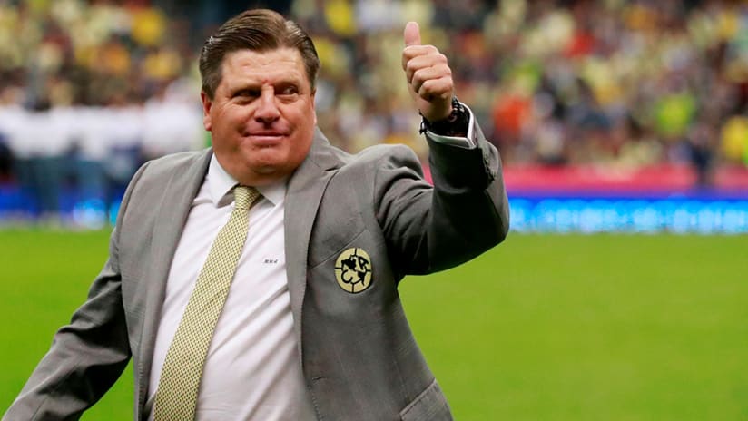 Miguel Herrera - Club America coach - thumbs up