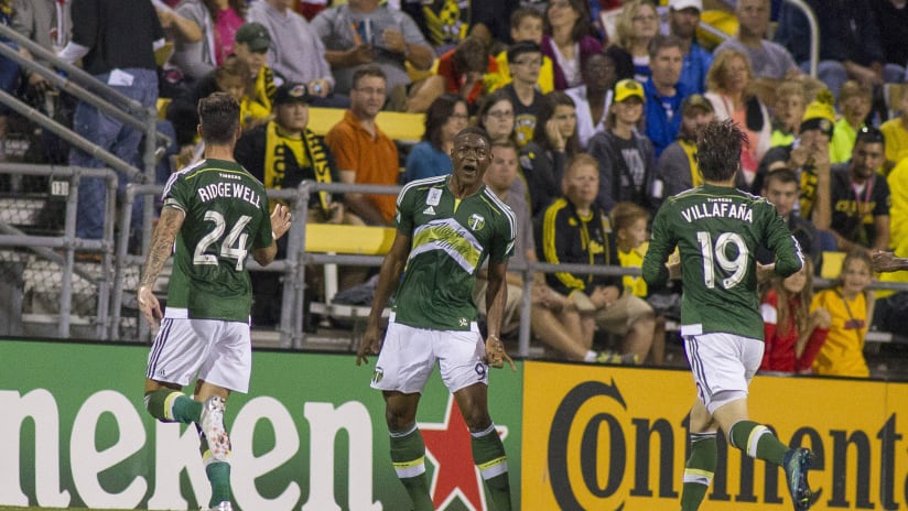 Fanendo Adi - Portland Timbers - celebration vs. Columbus Crew SC