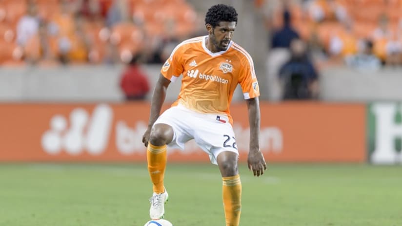 Sheanon Williams in action for the Houston Dynamo