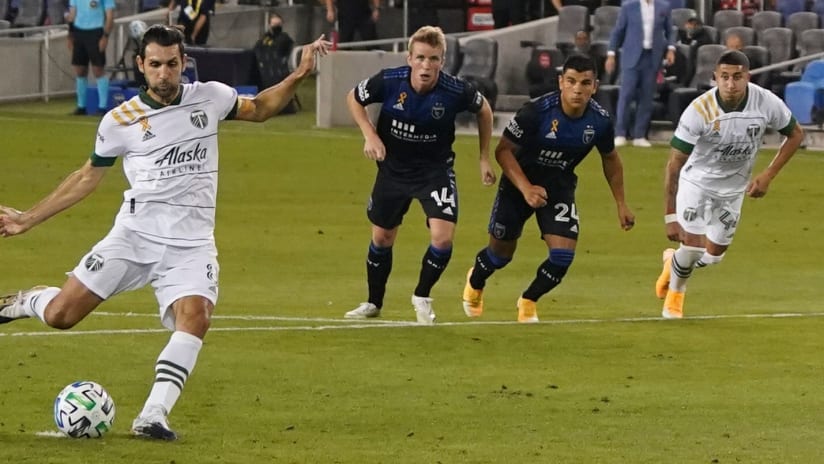Diego Valeri - Portland Timbers - taking PK