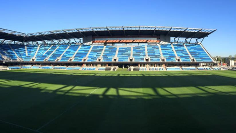 Avaya Stadium from sideline