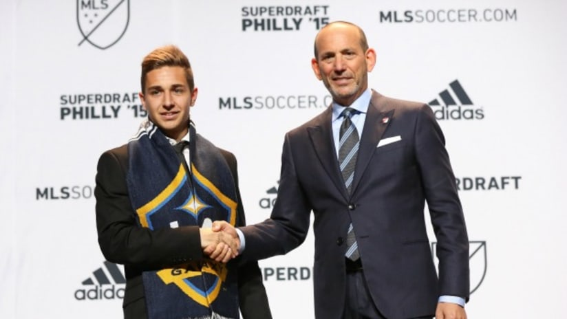 Ignacio Maganto and Don Garber, SuperDraft 2015