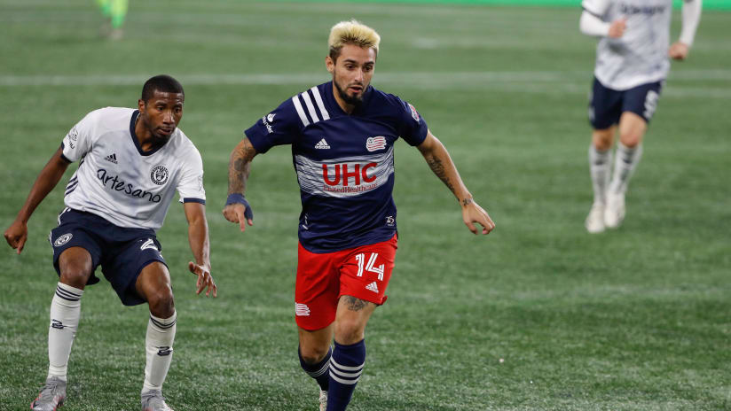 Diego Fagundez on ball - New England Revolution