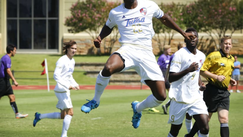 Houston Dynamo Homegrown Bradley Bourgeois with Tulsa